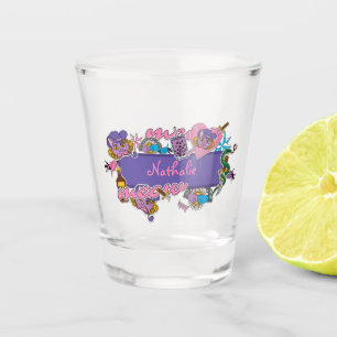 Verre A Shot Baguette de barre rose et violet sur