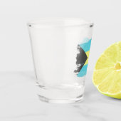Verre A Shot Bahamas flag brush stroke, national flag (Gauche)