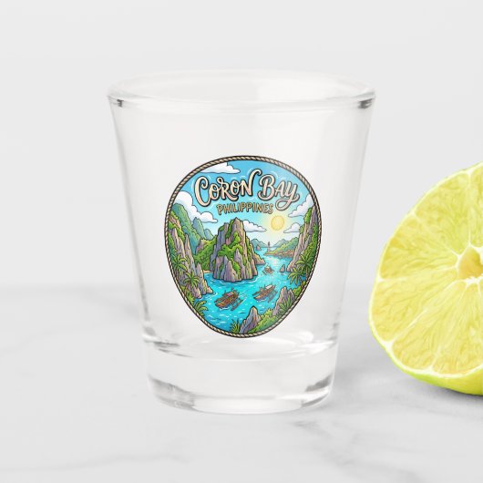Verre A Shot Baie de Coron Philippines (Devant)