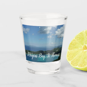 Verre A Shot Baie de Magens, scene de l'île St Thomas Beautiful