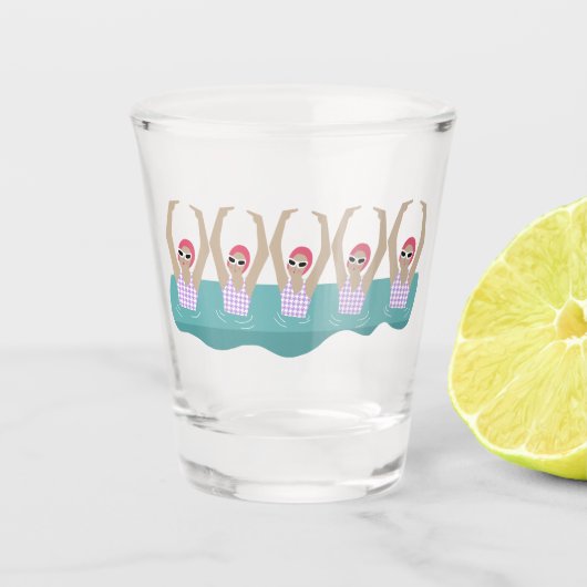 Verre A Shot Baigneurs artistiques | Illustration de natation a (Devant)
