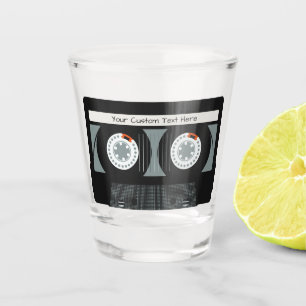 Verre A Shot Bande Casette Retro texte personnalisé