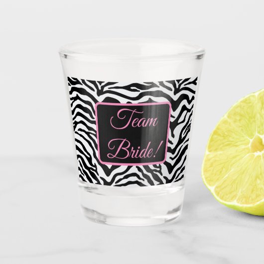 Verre A Shot Bande de zèbre noir et blanc (Devant)