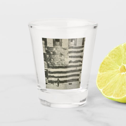 Verre A Shot Bannière étoilée : drapeau américain à l'écran (Devant)