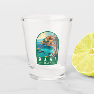 Verre A Shot Bari Italie Travel Art Vintage