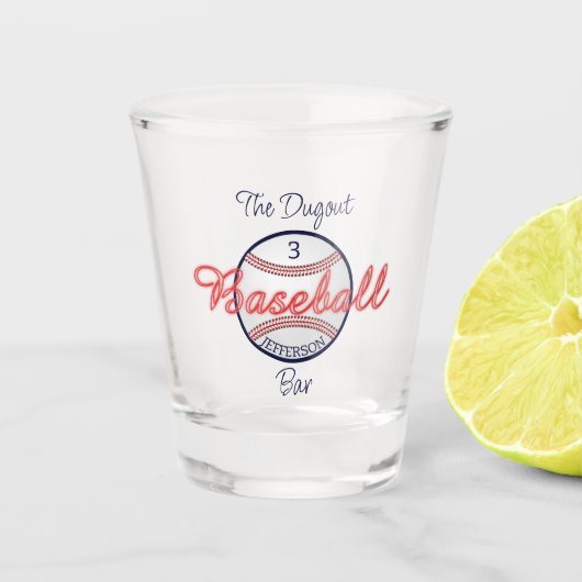 Verre A Shot Baseball Sport Shot Verre Drinkware (Devant)