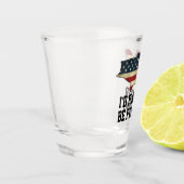 Verre A Shot Basse Drapeau Américain Plutôt Pêcher (Gauche)