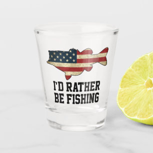 Verre A Shot Basse Drapeau Américain Plutôt Pêcher