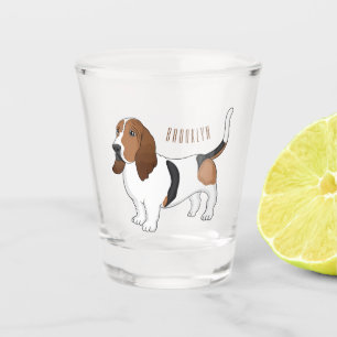 Verre A Shot Basset hound dessin de chien