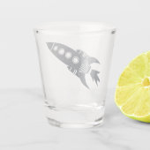 Verre A Shot Bateau à fusée Retro (Dos)