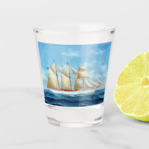 Verre A Shot Bateau à vapeur Lady Torfrida 1910