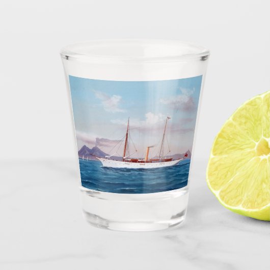 Verre A Shot Bateau à vapeur SY Vanduara 1906 (Devant)