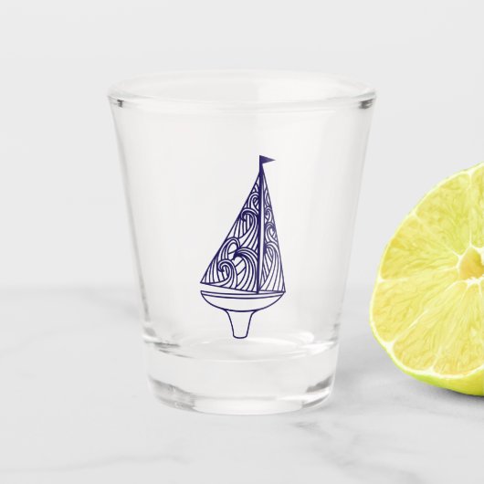 Verre A Shot Bateau à voile (Devant)