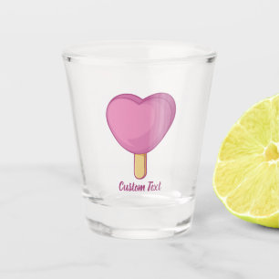 Verre A Shot Bâton de crème glacée du coeur