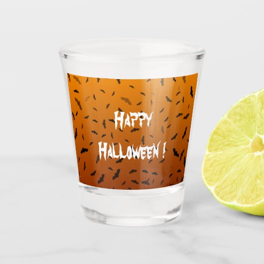 Verre A Shot Bats d'Halloween (Devant)