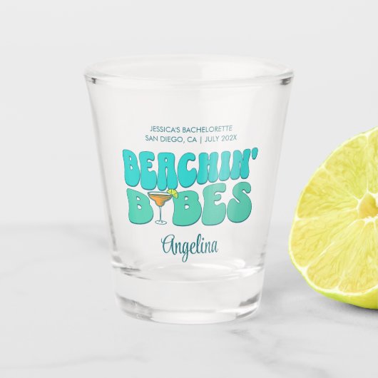 Verre A Shot Beach Bachelorette Party Beachin Babes Bridesmaid (Devant)