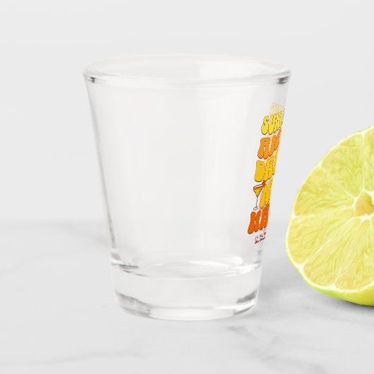 Verre A Shot Beach Bachelorette Party Retro Sun Sand Boisson (Gauche)