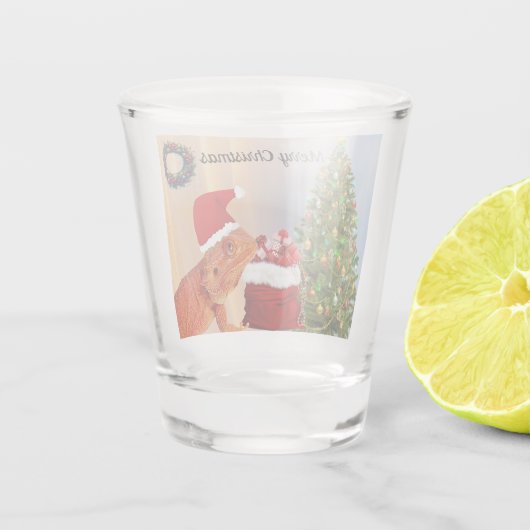 Verre A Shot Beardie-Claus - Beardie Dragon Personnalisé (Dos)