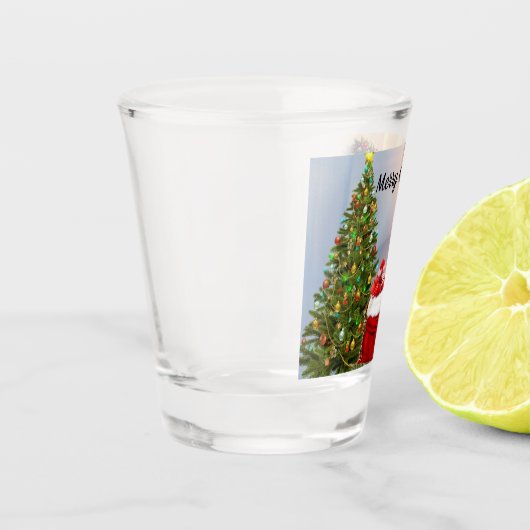 Verre A Shot Beardie-Claus - Beardie Dragon Personnalisé (Gauche)