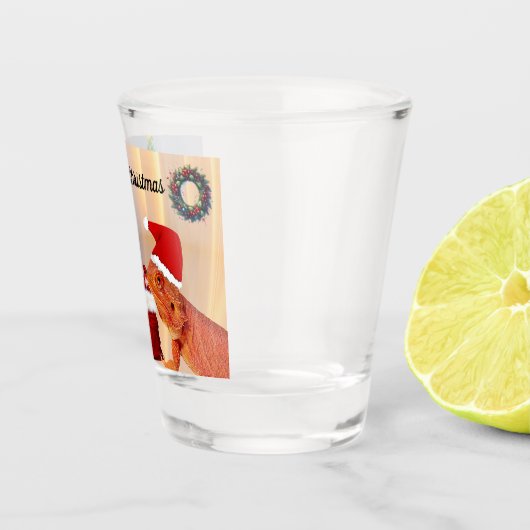 Verre A Shot Beardie-Claus - Beardie Dragon Personnalisé (Droite)