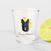 Verre A Shot Beau berger allemand noir est une étoile (Devant)