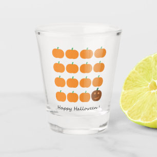 Verre A Shot Beau Patch Citrouille Halloween