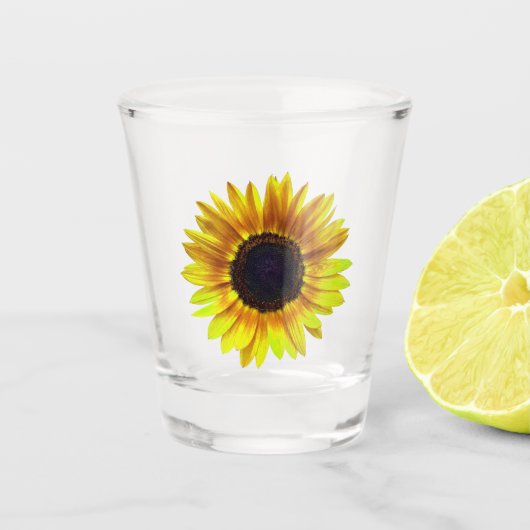 Verre A Shot Beau tournesol jaune lumineux - (Devant)