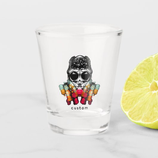 Verre A Shot Belle araignée automnale avec Casquette Dewdrop (Devant)