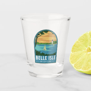 Verre A Shot Belle Isle Park Michigan Travel Vintage Art