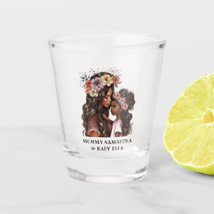 Verre A Shot Belle mère et fille noire (2)