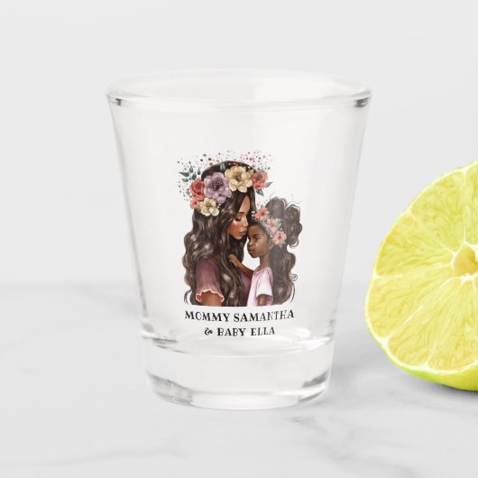 Verre A Shot Belle mère et fille noire (2) (Devant)