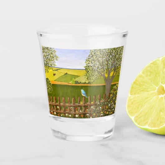 Verre A Shot Belle Vue Blanche (Devant)