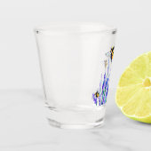 Verre A Shot Belles fleurs de printemps et les abeilles volent (Gauche)