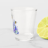 Verre A Shot Belles fleurs de printemps et les abeilles volent (Droite)