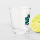 Verre A Shot Berkeley Springs Illustration Logo de voyage (Gauche)