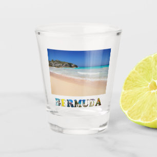 Verre A Shot Bermuda Plage de sable rose Baie de fer à cheval P