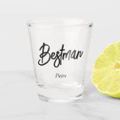 Verre A Shot Bestman Black White Mariage (Devant)