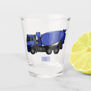 Verre A Shot Béton mélange camion de transport caricature