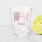 Verre A Shot Beurre d'arachide mignonne et caricature sandwich (Dos)