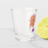 Verre A Shot Beurre d'arachide mignonne et caricature sandwich (Gauche)
