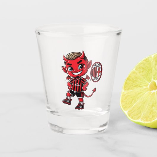 Verre A Shot Bicchiere Milan calcio (Devant)