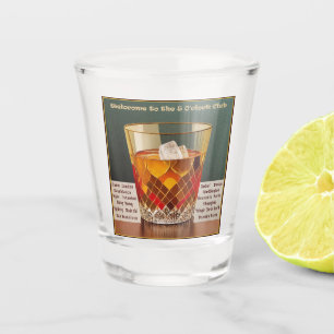 Verre A Shot Bienvenue au Club 5 O'clock Mid Century Design