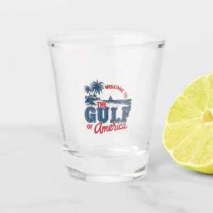 Verre A Shot Bienvenue dans le Golfe d'Amérique Immigrant Mexic