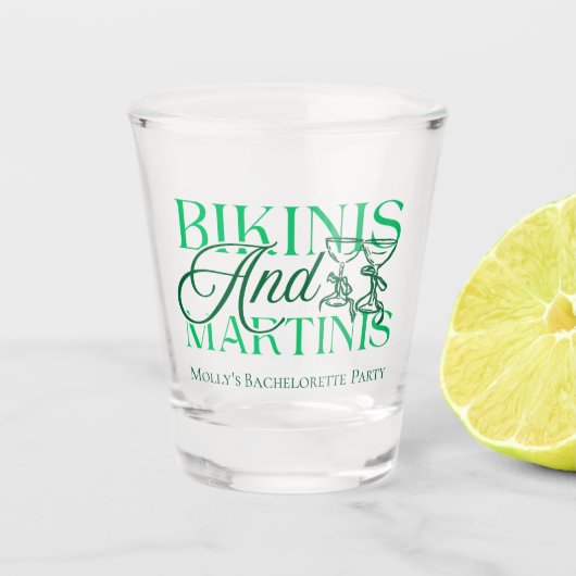 Verre A Shot Bikinis et Martinis - Bachelorette sur mesure (Devant)