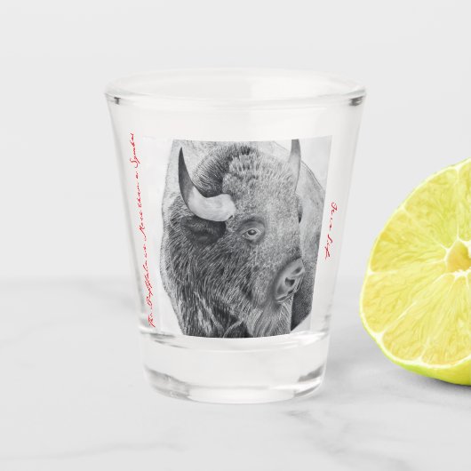 Verre A Shot Bison d'Amérique (Devant)