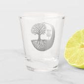 Verre A Shot Black and White Disc Golf Silhouette  (Dos)