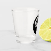 Verre A Shot Black and White Disc Golf Silhouette  (Gauche)