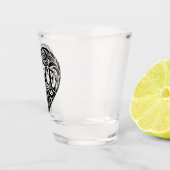 VERRE A SHOT BLACK AND WHITE PEACE HEART (Droite)