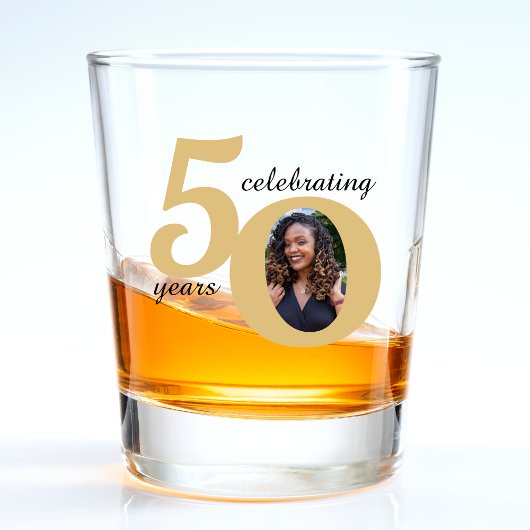 Verre A Shot Black & Gold 50 Cinquante ans 50e anniversaire