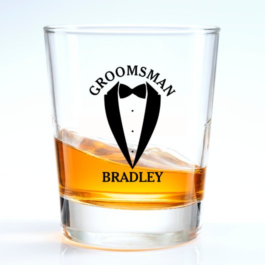 Verre A Shot Black Groomsman Nom Mariage Bachelor Party